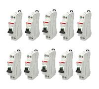 ABB Lot de 10 disjoncteurs Ph+N raccordement Vis 16A-4,5Ka - Courbe C