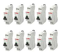 ABB Lot de 10 disjoncteurs Ph+N raccordement Vis 20A-4,5Ka - Courbe C