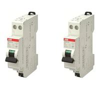 ABB Lot de 2 disjoncteurs automatiques Ph+N raccordement Rapide 2A-4,5Ka