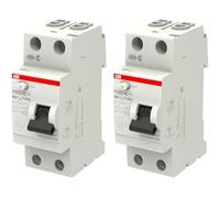 ABB Lot de 2 Interrupteurs différentiels à vis raccordement 40A 30mA Type AC