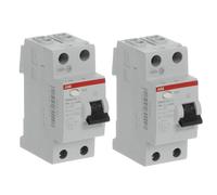 ABB Lot de 2 Interrupteurs différentiels à vis raccordement 63A 30mA Type AC