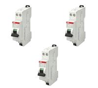 ABB Lot de 3 disjoncteurs automatiques Ph+N raccordement Rapide 10A-4,5Ka