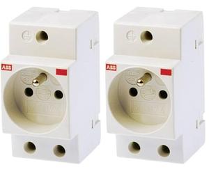 ABB - Prise modulaire 2P+T M1174 (Lot de 2)