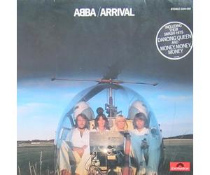 Abba - ABBA / ARRIVAL / Bildhülle mit illustrierter Text-Beilage / 1976 / Polydor # 2344 058 / Deutsche Pressung / 12" Vinyl Langspiel Schallplatte / mit Frontsticker INCLUDING THEIR SMASH-HITS DANCING QUEEN AND MONEY, MONEY, MONEY /