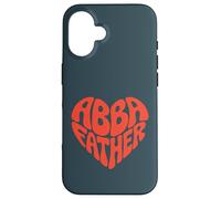 Abba Father - Typographie de Foi chrétienne en Forme de cœur Coque pour iPhone 16