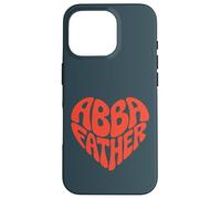 Abba Father - Typographie de Foi chrétienne en Forme de cœur Coque pour iPhone 16 Pro