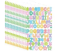 Abbdbd 15 Feuilles D'autocollants Chiffres Lettres Miniatures Multicolores, pour Décoration De Panneaux, Cahiers Autres Créations Artistiques.