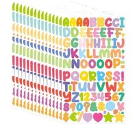 Abbdbd 15 Feuilles D'autocollants Chiffres Lettres Miniatures Multicolores, pour Décoration De Panneaux, Cahiers Autres Créations Artistiques.