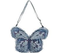 Abbdbd Bandoulière Femme, en Jean Papillon, À Bandoulière Rétro, Cabas en Jean, De, Messager Y2k