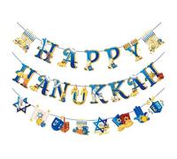 Abbdbd Bannière De Hanoukka, Motif De Menorah avec Lettres De Hanoukka, Décoration du Nouvel an Juif pour Fête De Hanoukka