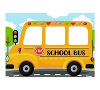 Abbdbd Cadre Photo Bus Scolaire, Fond Selfie Mignon, Cadre pour Les Fêtes Scolaires Décoration De Classe