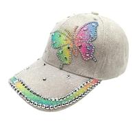 Abbdbd Casquette De Baseball Papillon, Style Bling-Bling, Ajustable, Chapeau De Léger Polyvalent, Idéal pour Le Sport en Extérieur
