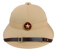 Abbdbd Casquette De Guerre du Vietnam avec Insigne Étoile Rouge, Style Jungle, Casque Colonial, Chapeau De L'armée Vietnamienne, Casquette Coloniale pour