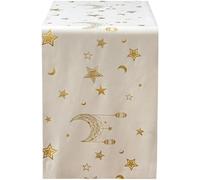 Abbdbd Eid Mubarak Tablecloths, Muslim Decor Table Runner, Ramadan Table Flag Cloth Moon Star Tablecover Table Protector Cover for Islamic Muslim Party Decoration