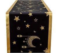 Abbdbd Eid Mubarak Tablecloths, Muslim Decor Table Runner, Ramadan Table Flag Cloth Moon Star Tablecover Table Protector Cover for Islamic Muslim Party Decoration