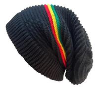 Abbdbd Jamaica Hat Jamaican Rasta Hats Mode Rasta Beanie Hat Chapeaux d'hiver Chapeau Tricoté Côtelé Casquette À Visière Anneau Unique Tricot Côtelé pour Femme