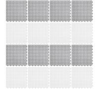 Abbdbd Lot de 16 Dalles De en Caoutchouc PVC, Tapis De Douche Antidérapant pour Extérieur, Salle De Bain, Terrasse, Piscine, Balcon