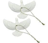 Abbdbd Lot De 2 Décorations Suspendues Blanches « Paix », Colombes De L'amitié, Décoration Festive en Acrylique pour Maison.