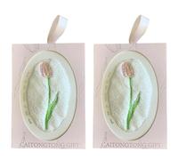 Abbdbd Serviette À Main À Motif De Tulipe avec Broderie Florale en Boîte, Serviette pour Le Visage, pour Une Pendaison De Crémaillère, Un Mariage Ou Toute Autre Fête.