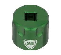 Abbey Bike Tools Capuchon à Douille Suspension Top Cap Socket vert 24 mm