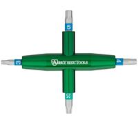 Abbey Bike Tools Outil Multifonctions 4-Way vert 3 mm. 4 mm. 5 mm. T25