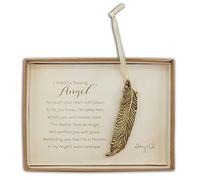 Abbey & CA Gift Décoration en Plumes d'ange sur Ruban Blanc