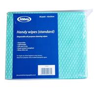 Abbey Lingettes Jetables Vertes Chiffons - Lot de 50 | Serviettes en Polyester Non Tissé Ultra-Absorbantes | Lingettes De Nettoyage Multi-Usages pour La Cuisine Et La Maison - 42x35 Cm