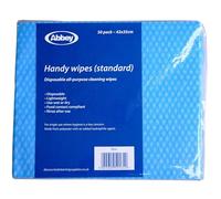 Abbey Lot de 50 lingettes jetables J Cloths Non tissées - Tout Usage - Bleu - Chiffons J pour Nettoyer Les Surfaces, la Salle de Bain, Les fenêtres, la Vaisselle, la Cuisine - 42 x 35 cm (Bleu)