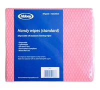 Abbey Ramon J-Cloths Chiffons Jetables Rouges - Lot de 50 Chiffons Multi-Usages Non Tissés - Idéal pour Cuisine, Ménage et Dépoussiérage - Réutilisables et Lavables