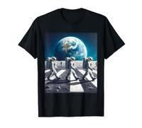 Abbey Rd Crossing Moon Walk Beatles Astronautes T-Shirt