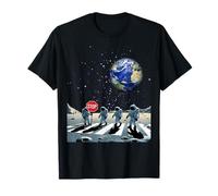 Abbey Rd Crossing Moon Walk Beatles Space Moon Astronauts T-Shirt