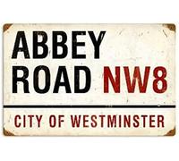 Abbey Road Plaque en métal vintage 20,3 x 30,5 cm
