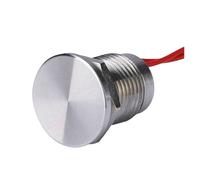 Abbeycon Stainless steel NO 12mm Flat Head Momentary IP68 Piezo Switch With Wire NWPNLXEA