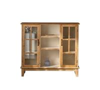 ABBNIA Buffet de Cuisine rétro, Meuble de Rangement, Buffet, Meuble de Rangement B&B, Meuble de Salon en Bois Massif, vitrine à vin, Buffet avec Rangement