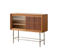 ABBNIA Buffet en Bois Massif de Style Chinois, Meuble de Rangement pour Salon, Meuble d'entrée en Cerisier, vitrine, canapé