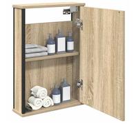 ABBO-SALE*Meuble WC Décoratif JILL'S - Armoire miroir de Salle de Bain - Marron 42 x 12 x 60cm SOL624928