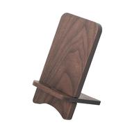Abbolinxus Support de téléphone simple en bois massif, support de bureau, support d'affichage de tablette, compatible avec tous les téléphones (bois de noyer)