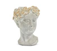 Abbott Collection 27-APHRODITE-535-SM Petit Pot de Fleurs en Forme de tête de Femme, Gris/doré