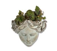 Abbott Collection 27-DEMETER-313 Pot de Fleurs Mural avec Visage de Femme, Gris