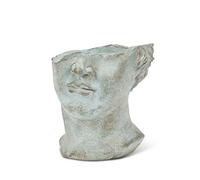 Abbott Collection Athens Pot de Fleurs Demi-Visage mâle - Ciment Gris (17,8 cm de Hauteur)