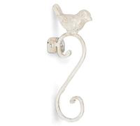 Abbott Collection Forge Crochet en Fonte en Forme de Petit Oiseau, Blanc Antique, 18 cm L