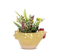 Abbott Collection Petit Pot de Fleurs en céramique Jaune 12,7 cm