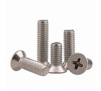 ABBOTT Lot de 30 vis à tête plate en acier inoxydable M4 x 45 mm
