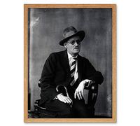 Abbott Portrait James Joyce Writer Seated Photo Art Print Framed Poster Wall Decor 12x16 inch Photographier Affiche mur Dco