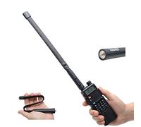 ABBREE Connecteur femelle pliable CS tactique SMA double bande VHF UHF 144/430Mhz Antenne pour Baofeng UV-5R, UV-82, BF-F8HP, UV-5R V2+ Plus, BF-F9 V2+ Talkie Walkie (13"/33CM)
