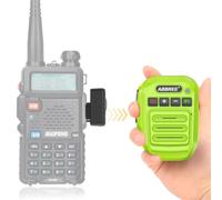 ABBREE Ham Radio Microphone haut-parleur portable sans fil 2 broches compatible avec Baofeng 5RM UV-5R, BF-F8HP Pro, GM21, K5PLUS, GM-15Pro, UV-5G Plus AR-152 Quansheng UV-K5 8 Talkie-walkie (vert)