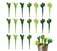 Abbto 2 PCS Cartoon Kids Dessert Fourchettes | 18 Pièces Mini Salade Cactus Fourchettes à Fruits Fourchettes à Dessert | Mignon cure-dents Décoratifs Cactus Cocktail Picks pour Party Pique-Nique