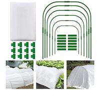 Abbto Anneaux de serre pour couvertures de rangs, ensemble d'anneaux de jardin en acier avec pinces pour serre et housse pour plantes, ensemble d'anneaux de serre pour tunnel de culture