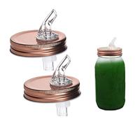 Abbto Couvercle pour bec verseur Mason - Doseurs pour liqueur, vinaigre, sirop, convient pour bouche de bouteille de 70/80 mm