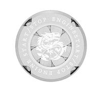 Abbto Couvercle rotatif du bouton de démarrage de la voiture,Couvercle de démarrage d'allumage de voiture - Anneau en alliage de couverture de protection pour allumage à rotation universelle pour la